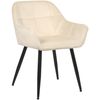 Clp Silla De Salón Emia En Terciopelo Crema 61x56.5x84 Cm