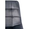 Clp Pack De 4 Sillas De Salón Antibes Terciopelo Gris Oscuro 55x45x84 Cm