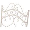 Clp Juego De 2 Sillas Para Jardín Indra Plegables Metal Crema Antiguo 50x40x92 Cm