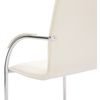 Clp Silla De Conferencia Tira En Polipiel Simil Cuero Blanco 60x56x95 Cm