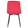 Clp Pack De 4 Sillas De Salón Antibes Terciopelo Rojo 55x45x84 Cm