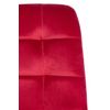 Clp Pack De 4 Sillas De Salón Antibes Terciopelo Rojo 55x45x84 Cm