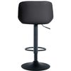 Clp Taburete De Bar Loft Simil Cuero Negro 49x43x Cm