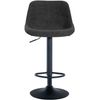 Clp Taburete De Bar Loft Tela Negro 49x43x Cm