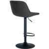 Clp Taburete De Bar Loft Tela Negro 49x43x Cm