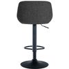 Clp Taburete De Bar Loft Tela Negro 49x43x Cm