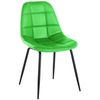 Clp Silla De Comedor Tom En Tela O Polipiel Simil Cuero Verde 52x46x82 Cm