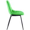 Clp Silla De Comedor Tom En Tela O Polipiel Simil Cuero Verde 52x46x82 Cm