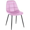 Clp Silla De Comedor Tom En Tela O Polipiel Simil Cuero Rosado 52x46x82 Cm