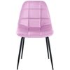 Clp Silla De Comedor Tom En Tela O Polipiel Simil Cuero Rosado 52x46x82 Cm