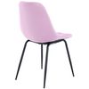 Clp Silla De Comedor Tom En Tela O Polipiel Simil Cuero Rosado 52x46x82 Cm