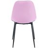 Clp Silla De Comedor Tom En Tela O Polipiel Simil Cuero Rosado 52x46x82 Cm