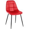 Clp Silla De Comedor Tom En Tela O Polipiel Simil Cuero Rojo 52x46x82 Cm