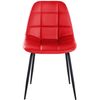 Clp Silla De Comedor Tom En Tela O Polipiel Simil Cuero Rojo 52x46x82 Cm