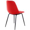 Clp Silla De Comedor Tom En Tela O Polipiel Simil Cuero Rojo 52x46x82 Cm