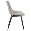 Clp Silla De Comedor Tom En Tela O Polipiel Crema 52x46x82 Cm