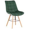 Clp Silla De Comedor Leni En Terciopelo Verde 60x46x82 Cm