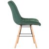 Clp Silla De Comedor Leni En Terciopelo Verde 60x46x82 Cm