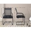 Clp Silla Cantilever Denny En Tela & Malla Negro 51x55x95 Cm