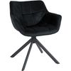 Clp Silla De Comedor Westport En Terciopelo Negro 59x65x78 Cm