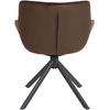 Clp Silla De Comedor Westport En Terciopelo Marrón 59x65x78 Cm