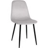 Clp Silla De Comedor Napier Terciopelo Crema 51x44x88 Cm