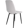 Clp Silla De Comedor Napier Terciopelo Crema 51x44x88 Cm