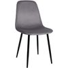 Clp Silla De Comedor Napier Terciopelo Gris Oscuro 51x44x88 Cm