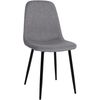 Clp Silla De Comedor Napier Tela Gris 51x44x88 Cm