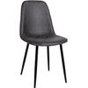 Clp Silla De Comedor Napier Simil Cuero Vintage Gris Oscuro 51x44x88 Cm