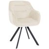 Clp Silla De Comedor Russel Terciopelo Crema 63x57x90 Cm