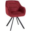 Clp Silla De Comedor Russel Terciopelo Burdeos 63x57x90 Cm