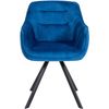 Clp Silla De Comedor Russel Terciopelo Azul 63x57x90 Cm