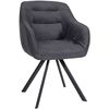 Clp Silla De Comedor Russel Tejido Vintage Negro 63x57x90 Cm