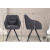 Clp Silla De Comedor Russel Tejido Vintage Negro 63x57x90 Cm