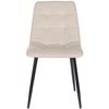 Clp Silla De Comedor Antibes Tapizada En Terciopelo Crema 55x45x84 Cm