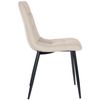 Clp Silla De Comedor Antibes Tapizada En Terciopelo Crema 55x45x84 Cm