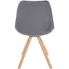 Clp Silla De Salón Sofia Tapizada En Terciopelo Gris 54x48x81 Cm