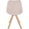 Clp Silla De Salón Sofia Tapizada En Terciopelo Beige 54x48x81 Cm