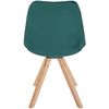 Clp Silla De Salón Sofia Tapizada En Terciopelo Verde 54x48x81 Cm