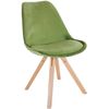 Clp Silla De Salón Sofia Tapizada En Terciopelo Verde Claro 54x48x81 Cm