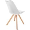 Clp Silla De Comedor Sofia En Polipiel Simil Cuero Blanco 54x48x81 Cm