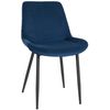 Clp Silla De Comedor Victoria Con Funda De Terciopelo Azul 60x51x Cm