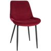 Clp Silla De Comedor Victoria Con Funda De Terciopelo Rojo 60x51x Cm