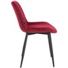 Clp Silla De Comedor Victoria Con Funda De Terciopelo Rojo 60x51x Cm