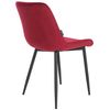 Clp Silla De Comedor Victoria Con Funda De Terciopelo Rojo 60x51x Cm