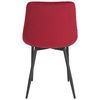 Clp Silla De Comedor Victoria Con Funda De Terciopelo Rojo 60x51x Cm