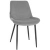 Clp Silla De Comedor Victoria Con Funda De Terciopelo Gris 60x51x Cm