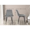 Clp Silla De Comedor Victoria Con Funda De Terciopelo Gris 60x51x Cm