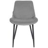 Clp Silla De Comedor Victoria Con Funda De Terciopelo Gris 60x51x Cm